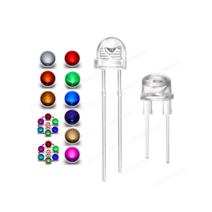 Светодиод LED:Lens Type-white;3V,d=5mm H=8mm;Emitting color red